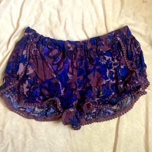 Purple multi-color Pajama Shorts